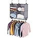 StorageWorks Hanging Closet Organizer with Garment Rod, 4-Section Clothes Storage for Closet, 24 ½”W x 12 ¼”D x 28”H，Mixing Brown and Gray