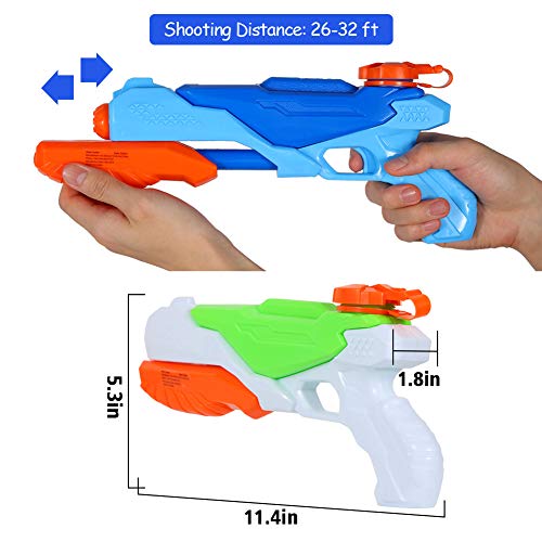 ThinkMax 3 Pack Water Guns, Super Soaker Water Blaster Squirt Guns, Party Favor Toy for Kids and Adults