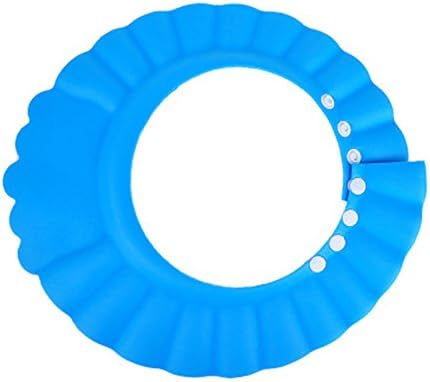 Baby kids Hair Wash Hat Shampoo Bathing Shower Cap Sun HatAdjustable (Blue)