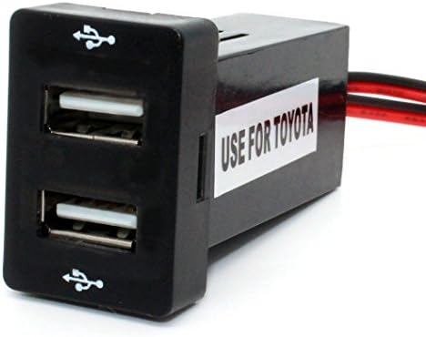 Amazon Com Cllena Car 12v 24v To 5v 3 1a Dual Usb Ports Dashboard Mount Charger Blue Light For Toyota 2 1 1 2a 2