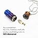 Haxtec Titanium Pill Fob Necklace Nitro Mini Waterproof Pill Holder Lightweight Survival Case Charming Pendant Titanium Necklace Fob for Men & Women (TC01-E)