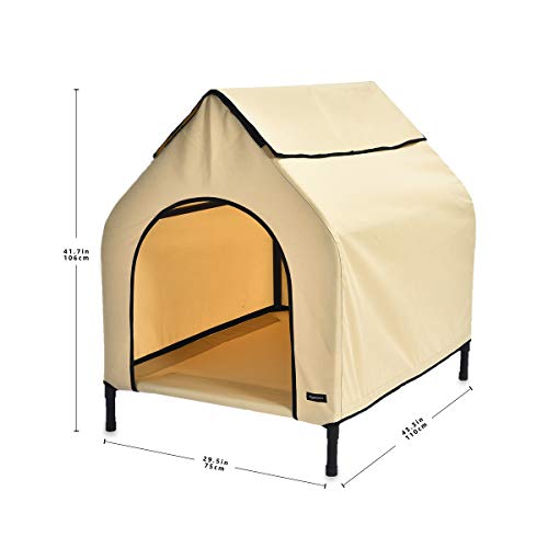 Amazon Basics Elevated Portable Pet House, Medium (43 x 35 x 30 Inches