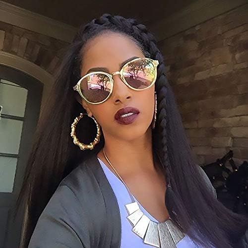 Kinky Yaki Straight Human Hair Clip in on Hair Extensions Full Head Thick Long Coarse Yaki Straight Virgin Brazilian Hair 7 Pcs 16 Clips Double Weft (130g 18 Inch, 1B Natural Black)