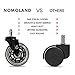 NOMOLAND Office Chair Caster Wheels - (Set of 5) Save for Your Floors Now, Rollerblade Rubber Heavy Duty Chair Caster Wheels for Your Hardwood Floors