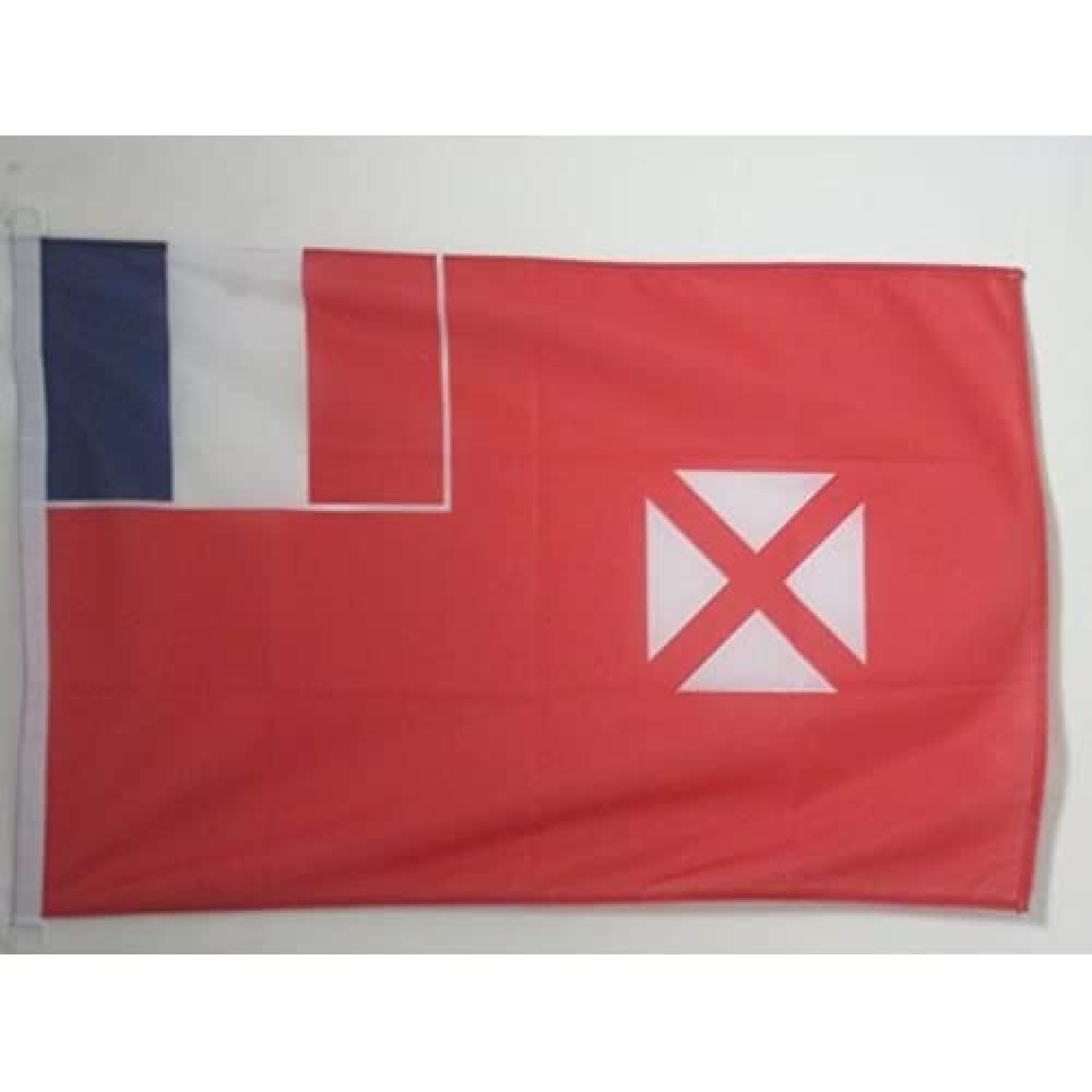 AZ FLAG - Wallis and Futuna Nautical Flag - 18'' x 12'' - For Outdoor and Boat - Wallisian - Futunan Banner Knitted Polyester with Two Plastic Rings - Vivid Colors - 12x18 in - 45x30 Cm — image 1