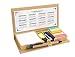 Combo School Supplies Bundle Pack! Includes Pen, Notes, Flags, Stapler, Sharpener, Eraser, Mini Highlighter, Clips, and Calendar- Packaged in A Box Neat & Compact! by Mega Stationers