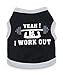 DroolingDog Dog Summer Clothes Puppy T Shirts Tank Top for Small Dogs Boy, Large, Black