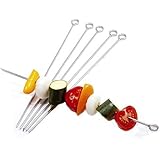 Norpro 12" S/S Skewers 6 Pc Bbq Grilling Camping Marshmallow Hot Dog Shish Kabob