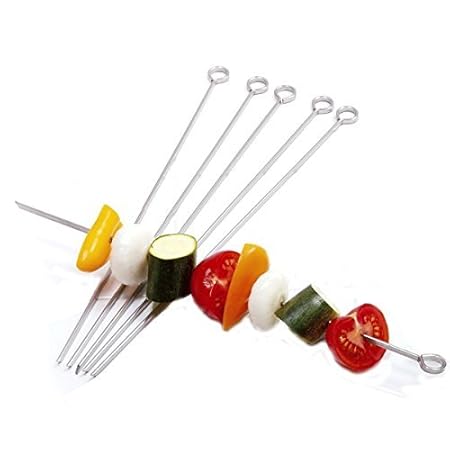 Norpro Stainless Steel Skewers Set, 30cm, Set of 6