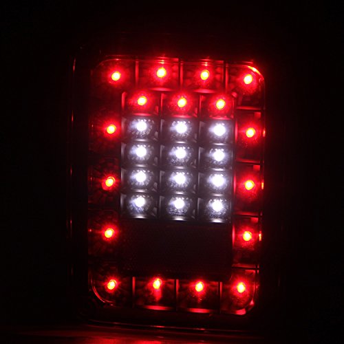 AnzoUSA 311212 Black LED Tail Light for Jeep Wrangler - Thumbnail 2