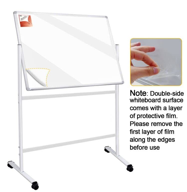 Mobile Whiteboard with Stand 40"x28", Rolling Whiteboard on Wheels