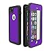 ImpactStrong Compatible with iPhone 7/8 Waterproof Case [Fingerprint ID Compatible] Slim Full Body Protection - Purple