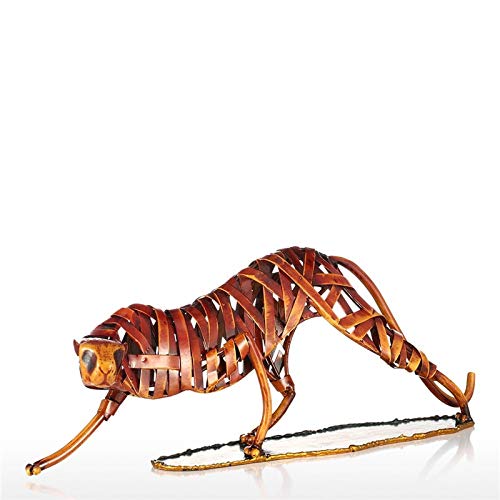 Decoration Leopard Orange Sculture Metal accessorie
