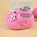 DZT1968® Baby Girl Cloth Soft Sole Round Dot Prewalker Mary Jane Shoes with Bowknot (6~12 Months, Pink)