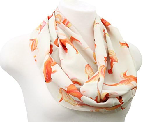 Goldfish infinity scarf beige womens accessories cream apparel lightweight clothings for her