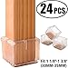 24Pack Anwenk Chair Leg Floor Protectors Silicone Chair Leg Protectors Leg Caps Furniture Protectors Table Chair Feet Protectors Square 1 1/4