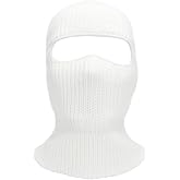 Winter Wool Balaclava Knit Ski Mask Beanie for Men Women 2 in 1 Balaclava Beanie Hat Warm Full Face Ski Mask