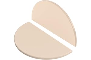 BMMXBI Heat Deflector Baking Stone Pizza Compatible with Kamado Joe Big Joe I, II, III, 19.8In 2-Pack Half-Moon Ceramic Cooking Stone for Big Green Egg XL Large Egg Vision Grills XL