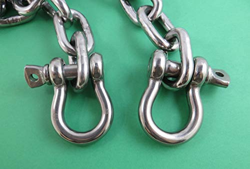image for US Stainless 6 Foot Stainless Steel 316 Anchor Chain 5/16