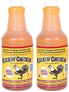 HealthyCoat Kickin Chicken Feed Supplement-2 Pack 16 oz Bottles Total 32 oz