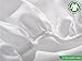 Huesland Organics Fitted Sheet GOTS Certified 100% Organic Cotton 300 Thread Count with Deep Pockets – White (Queen Size)