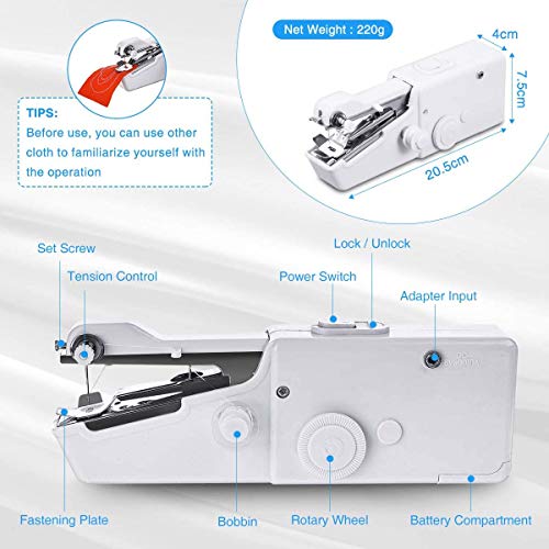 Hand Sewing Machine, Mini Handheld Sewing Machine, Portable Sewing