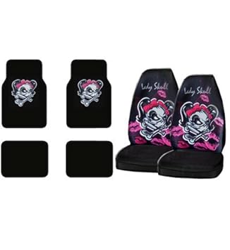 2 Universal Fit Front Bucket Seat Covers And 4 Carpet Floor Mats