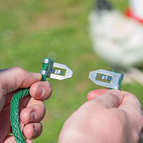 horizont Geflügelnetz easy Elektronetz, Doppelspitze 50 m, 120 cm hoch, mit Strom, mobiler Hühnerzaun elektrifizierbar… – Bild 6