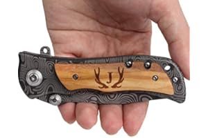 Fanfoobi Laser Engraved Pocket Knife with monogrammed from A-Z