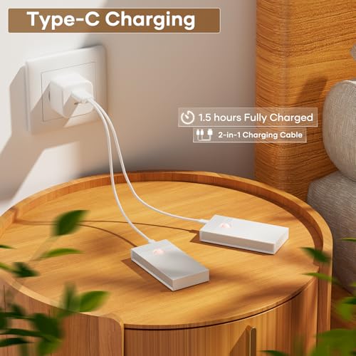 Swoieltr Night Light with Motion Sensor, 4 Pieces Rechargeable LED Night Light ON/OFF/AUTO Mode, 2700 K Warm White Light Children for Stairs Hallway Bedroom Living Room