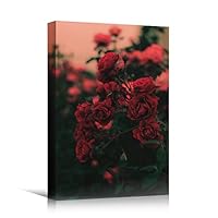 Canvas Wall Art Red Fields Bohemian Colorful Floral Group Multicolor Photography - 12x18 inches