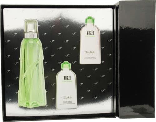Thierry Mugler Cologne By Thierry Mugler For Unisex Edt Spray 3.4 Oz & Hair And Body Shower Gel .87 Oz & Body Lotion 1 Oz