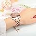 TRUMiRR Watchband for Vivomove HR Rose Gold Women, Bling Hollow Stainless Steel Watch Band Quick Release Strap Jewelry Bangle Wristband for Garmin Venu/Luxe/Style