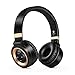 Sound Intone P6 Wireless Headphones with Microphone and Volume Control for Cellphones iPhone Laptop TV (Black Gold)