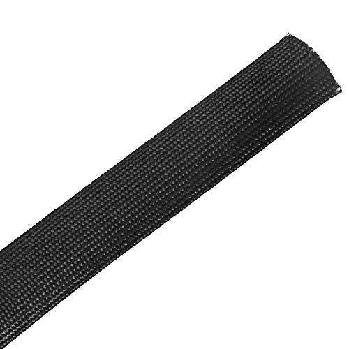 Auto Heat Sleeve Fiberglass Adjustable Heat Shield 10FT-25MM(1") Black Exhaust Heat Shield for Car Wire Loom Heat Shield Brake Line Cable Heat Shield