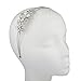 Lux Accessories Faceted Floral Flower Pave Crystal Stretch Bride Bridal Bridesmaid Wedding Headband