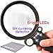 The multipurpose magnifier with light for professionals & collectors | 4 magnification modes | up to 55x magnification | scratch-resistant magnifying glass | for reading, coin, stamp & rock collecting
