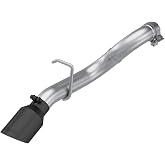 MBRP Wrangler 3.6L T409 Stainless Steel 2.5in Axle-Back Turn Down Exit - Black Tip for 18-24 Jeep