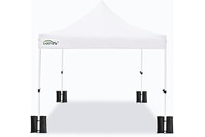 Goutime 10x10Ft (3m*3m) Easy Pop Up Canopy Tent Gazebo Marquee Commercial Tents Portable Foldable Instant Shelter with Wheele