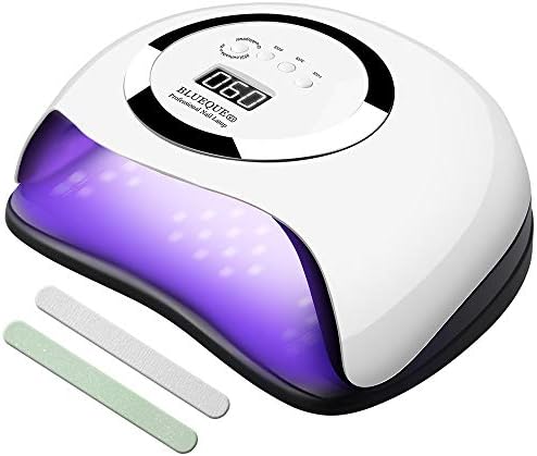 120W UV LED ネイルドライヤー ジェルネイル LEDライト 硬化ライト 四段階タイマー設定 赤外線検知 速乾 手 足 両用 ネイルファイル 2本付属
