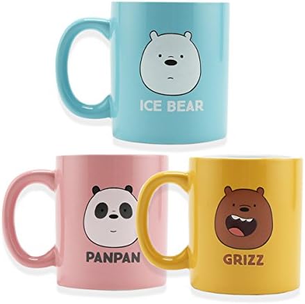 YBMBNC We Bare Bears Pottery Cup Ceramic Mugs (Set)