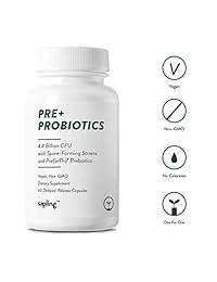 Vegan Prebiotic & Probiotic - Non Dairy 4.4 Billion CFU for Gut & Digestive Support - Patented Non-GMO...