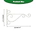 Dproptel Pack of 2 Wall Hanging Brackets Hooks for Garden Basket Lantern Lawn Light Flower Pots Plant Hanger Gardening Decoration 25x20CM (White)