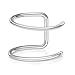 Ruifan 316L Surgical Steel Double-Rings Fake Faux Clip On Septum Lip Nose Hoop Ring Body Piercing Jewelry Unisex 20G 5/16