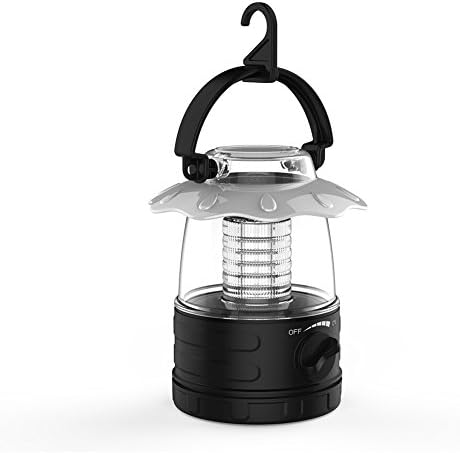 FINE DRAGON Mini Outdoor Camping Lantern with 5 Brightness Mode and Handle Hook (Black)