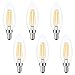 Kohree E12 Edison Bulb LED Candelabra Bulb Chandelier Bulb B10 Candle Light Bulb 40W Equivalent, 2700K Warm White, ETL Listed Non-Dimmable (Pack of 6)
