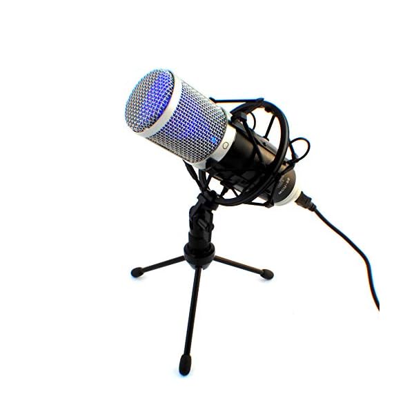 MCU-02 Hi-End USB Studio Kondensatormikrofon Großmembran / Windows Android MAC / Rap Gesang Podcast Instrumente / Kondensator Mikrofon Mikrofonspinne Nierencharakteristik 20-20000Hz Recording Tools, Home Office, Videokonferenz, online lernen, Unterricht, Streaming