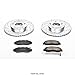 Power Stop K704 Front Z23 Carbon Fiber Brake Pads with Drilled & Slotted Brake Rotors Kit For Acura Integra, Acura Legend, Acura RL, Acura TL, CR-V, Odyssey, Prelude, Oasis [Model Specific]