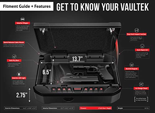 3 Vaultek+Essential+Quick+Release+Rechargeable+Lithium+ion