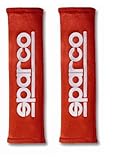 Sparco 01090R3RS 2" Alcantara Red Seat Belt Harness Pad